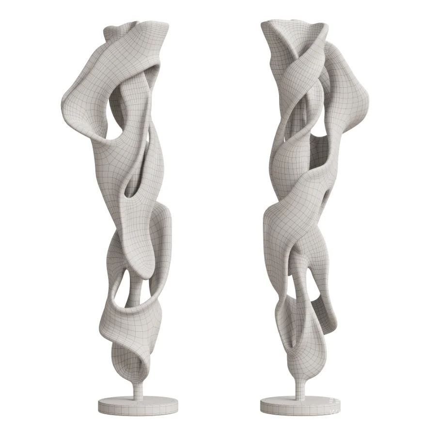 Organic Twisted Ribbon Floor Sculpture - Image 4
