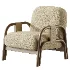 Vindy ash and velour lounge chair - Thumbnail 3