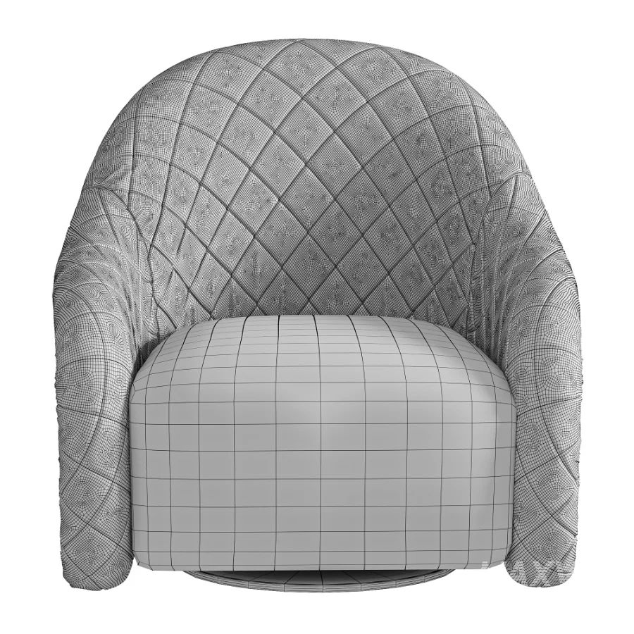 LUXURY QUILTED METAL BELT ARMCHAIR - Image 2