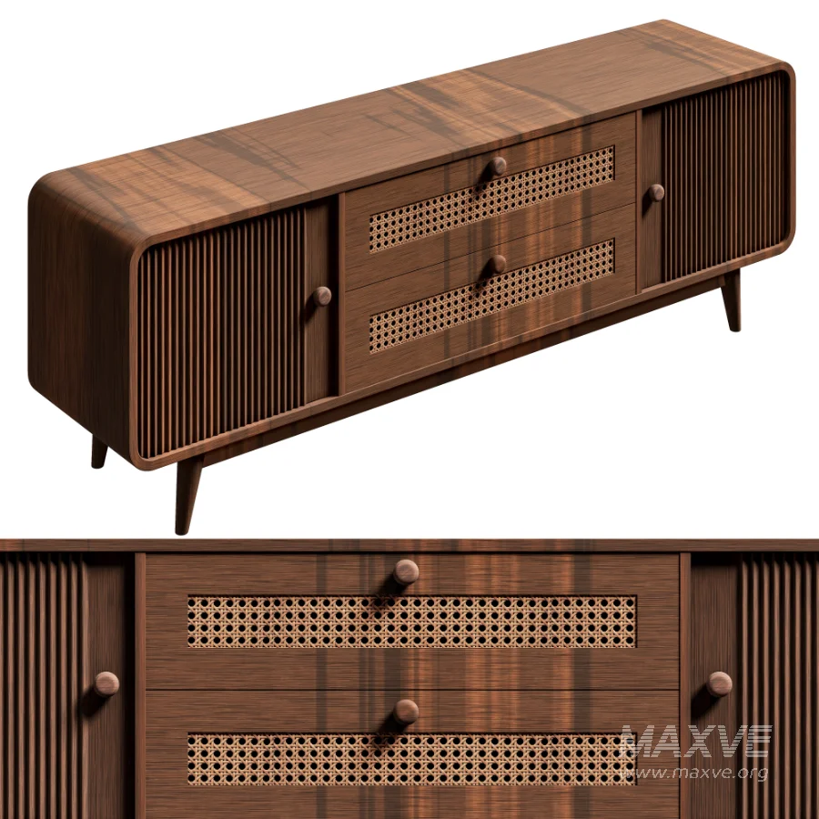 TV Stand with 2 Drawers - Image 1