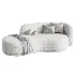 Tiffany Off White Boucle Lounge Sofa - Thumbnail 4