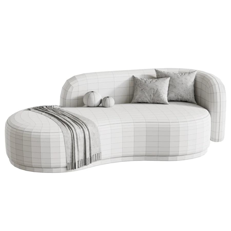 Tiffany Off White Boucle Lounge Sofa - Image 4