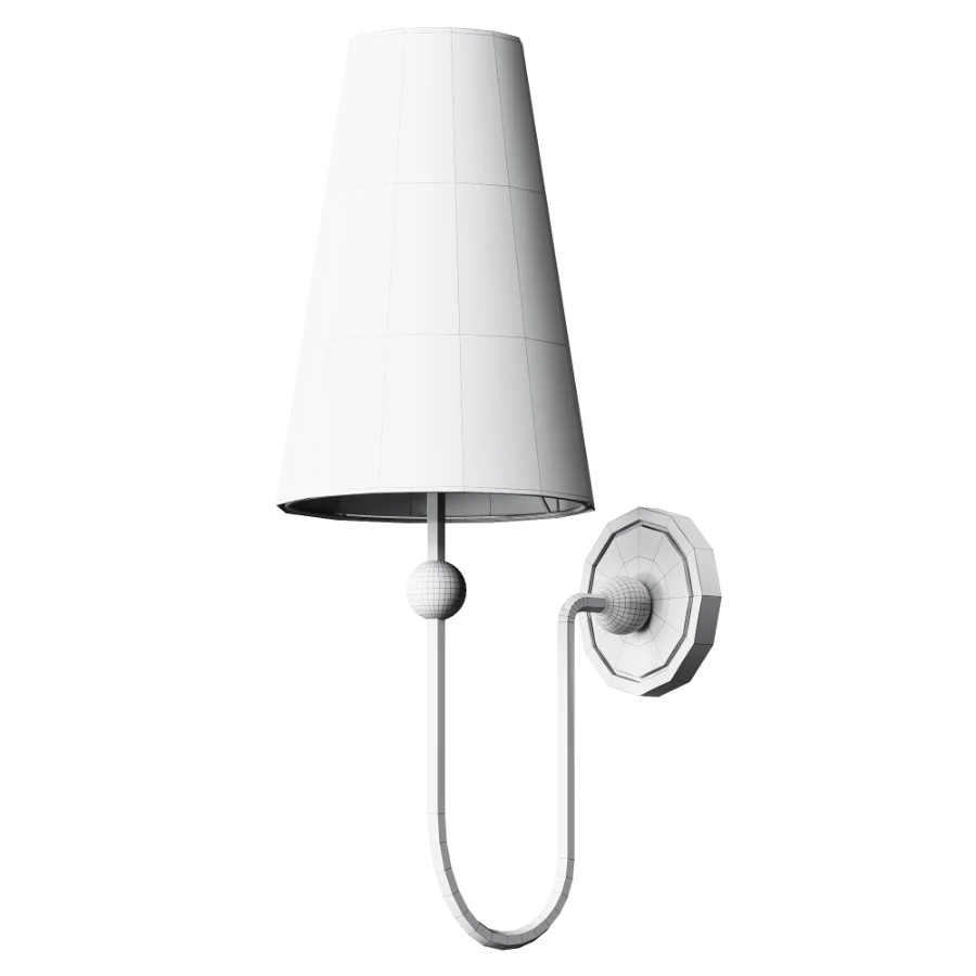 Azon Country Linen Brass Swan Neck Wall Light - Image 3