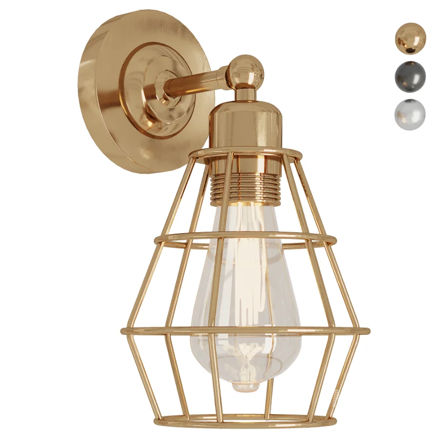 Wire Cage Wall Lamp - Image 3