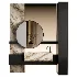 Modern Luxury Marble Bathroom Vanity with Round Mirror - Thumbnail 1