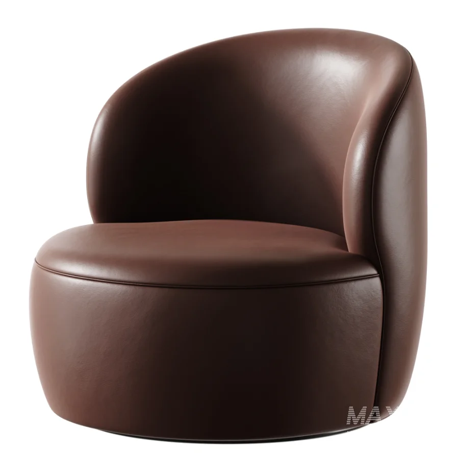 Upholstered Swivel Barrel Chair - Image 5