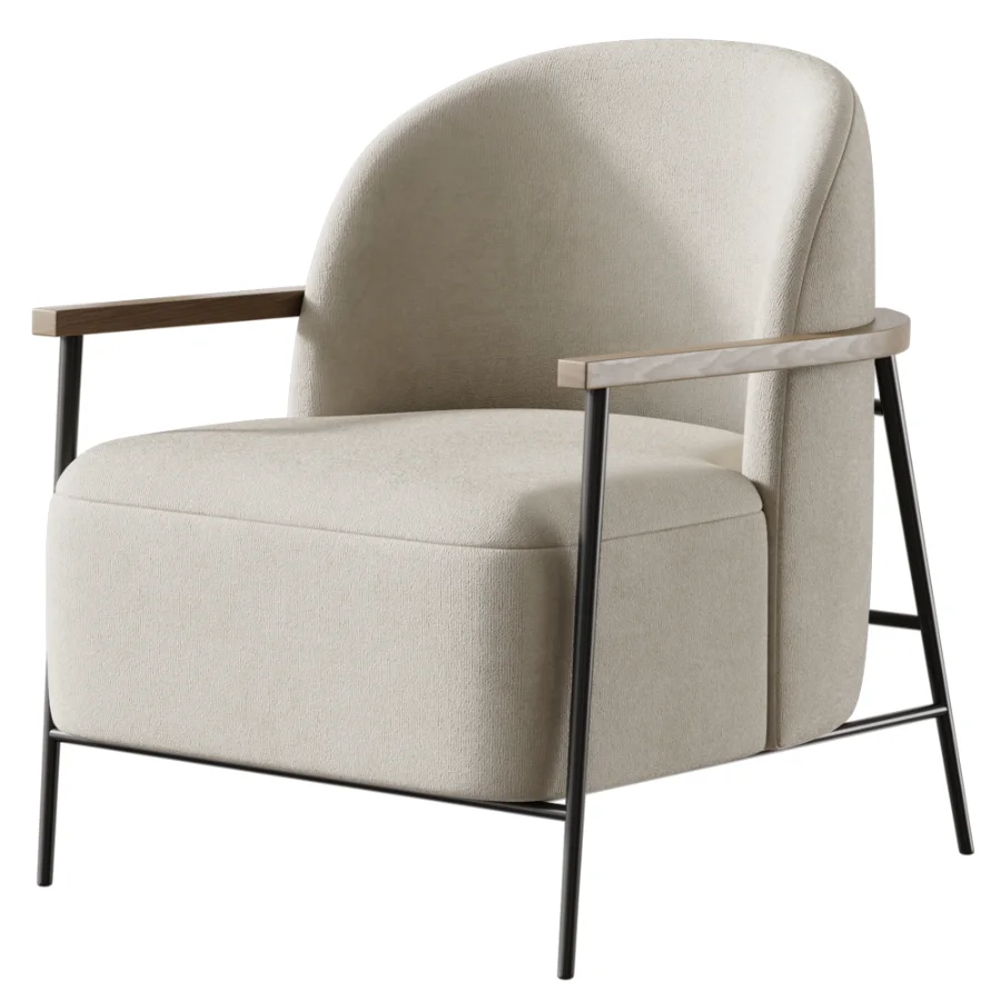 Mariona Faux Sherpa Upholstered Accent Chair - Image 2