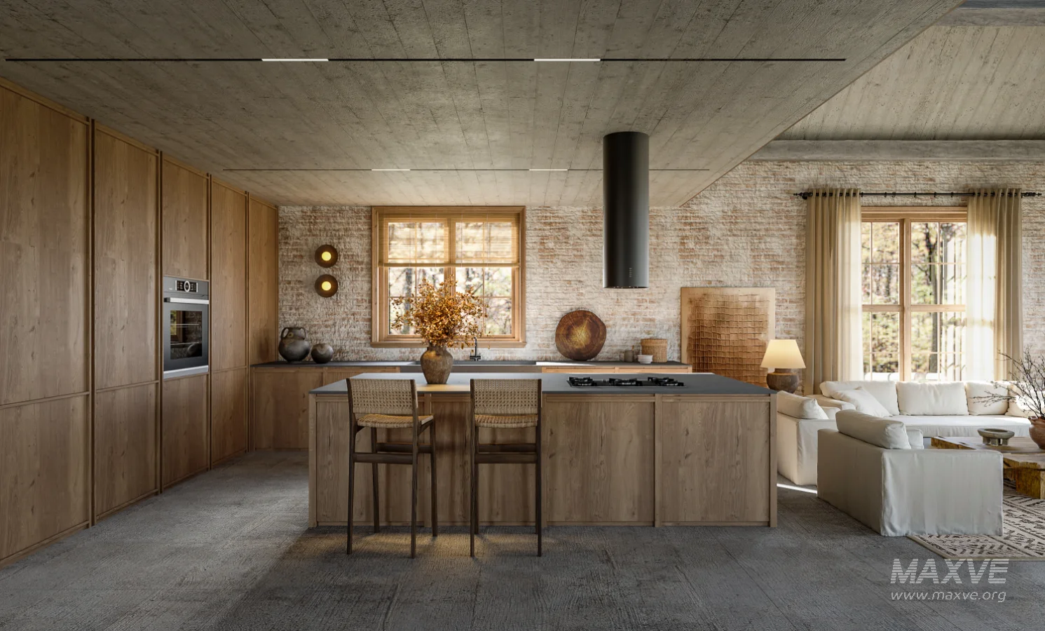 Wabi-sabi living room interior - Image 1