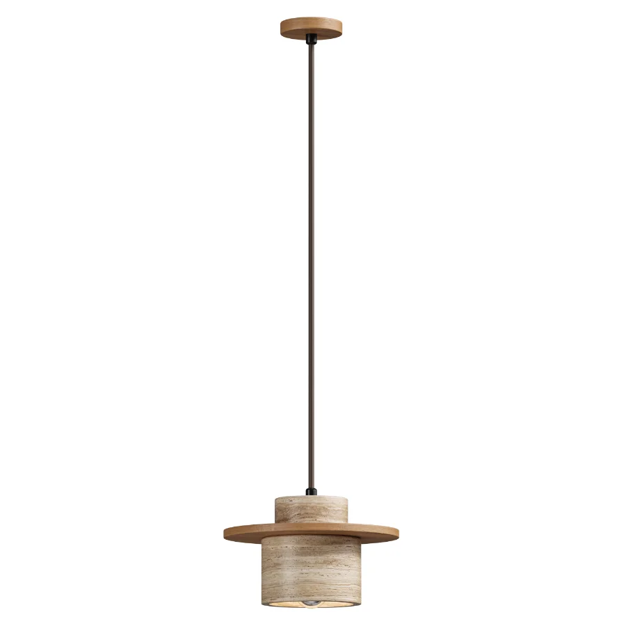 Kanso Natural Stone Japanese Wabi Sabi Pendant Lamp - Image 3