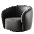 Modern Jacquard Swivel Barrel Accent Chair - Thumbnail 5