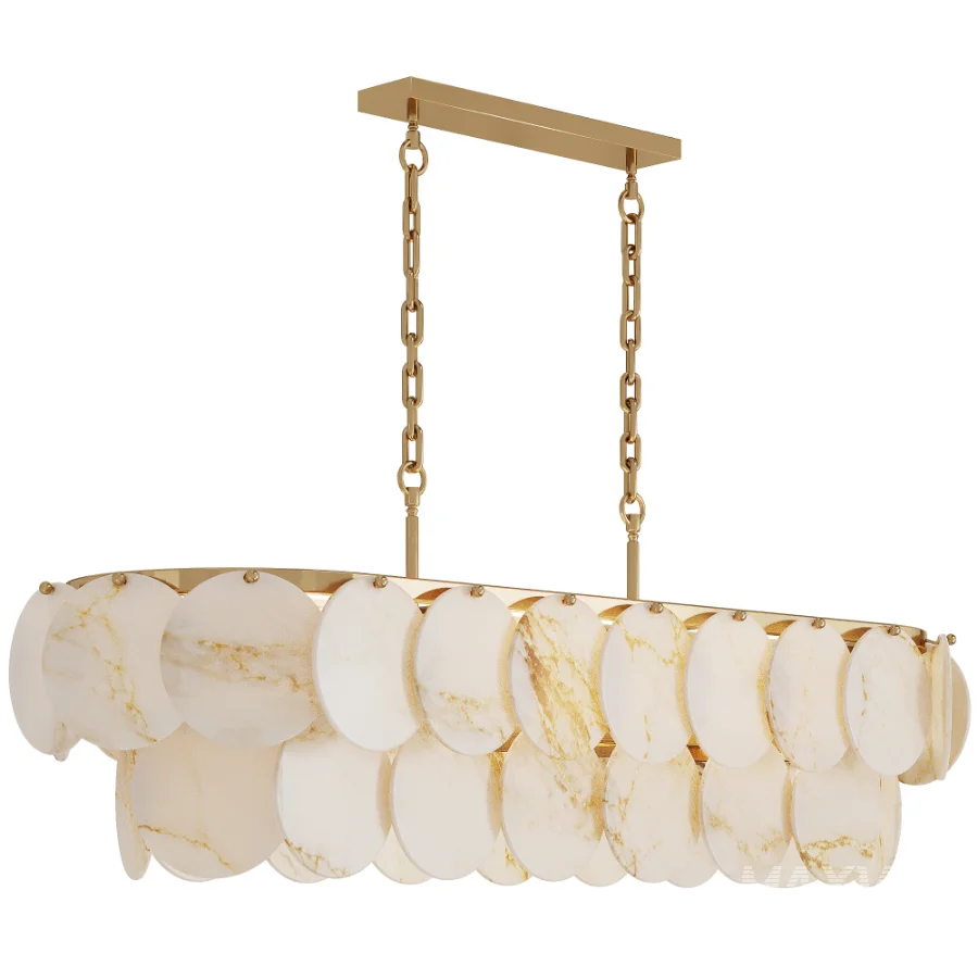 Alabaster Organic Linear Chandelier - Image 1
