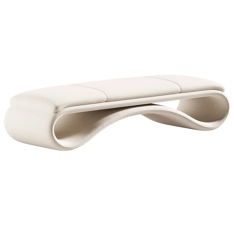 Contemporary leather bench - Image 2