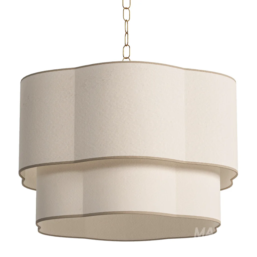 Light Linen Drum Dimmable Chandelier - Image 3