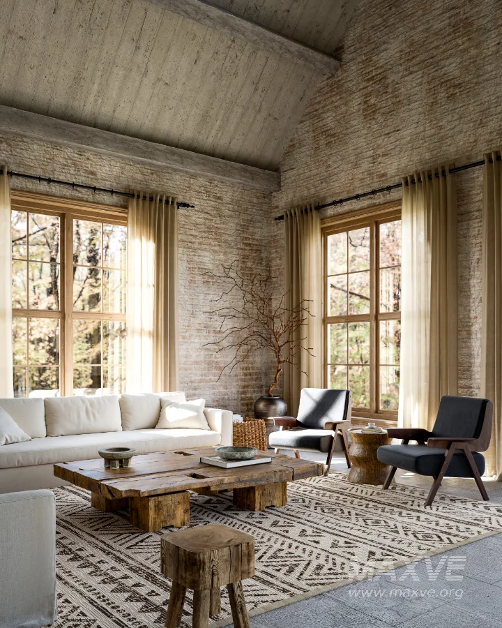 Wabi-sabi living room interior - Image 4