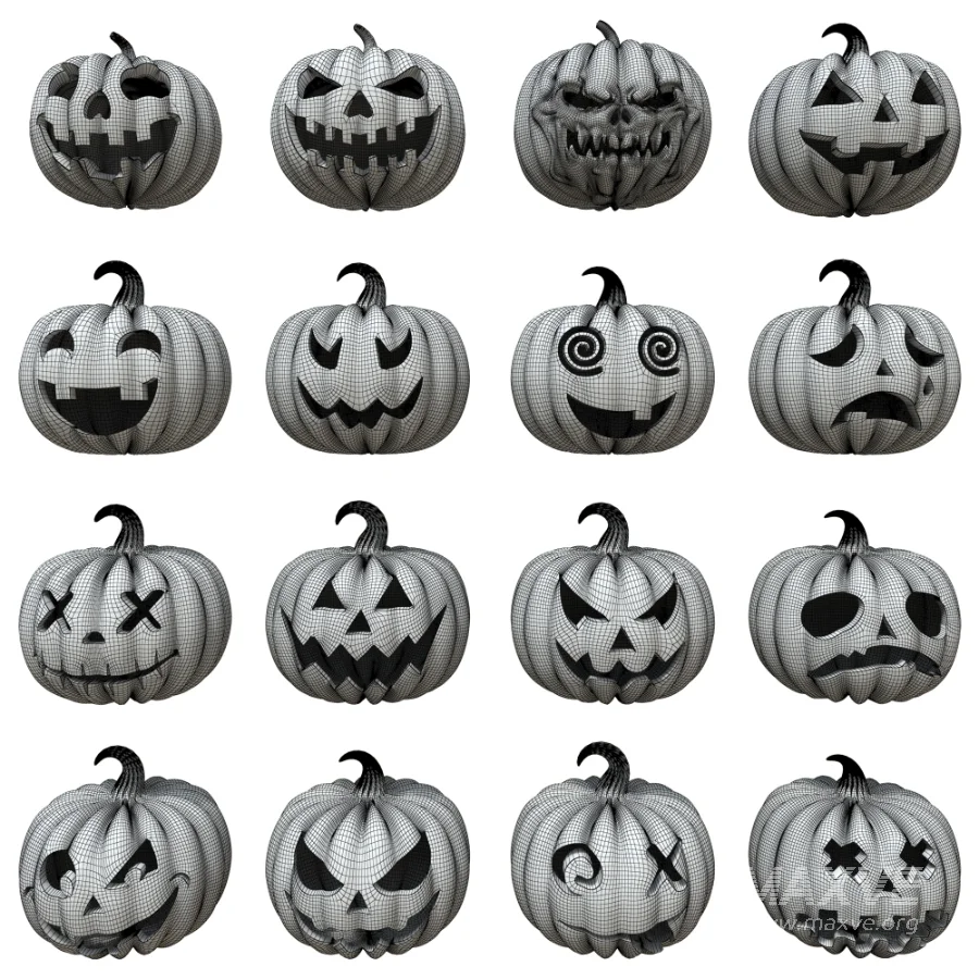 16 Halloween Pumpkin V1 - Image 6