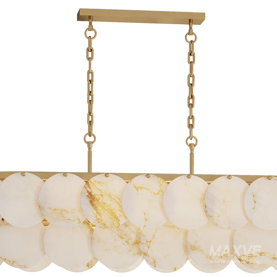 Alabaster Organic Linear Chandelier - Image 3