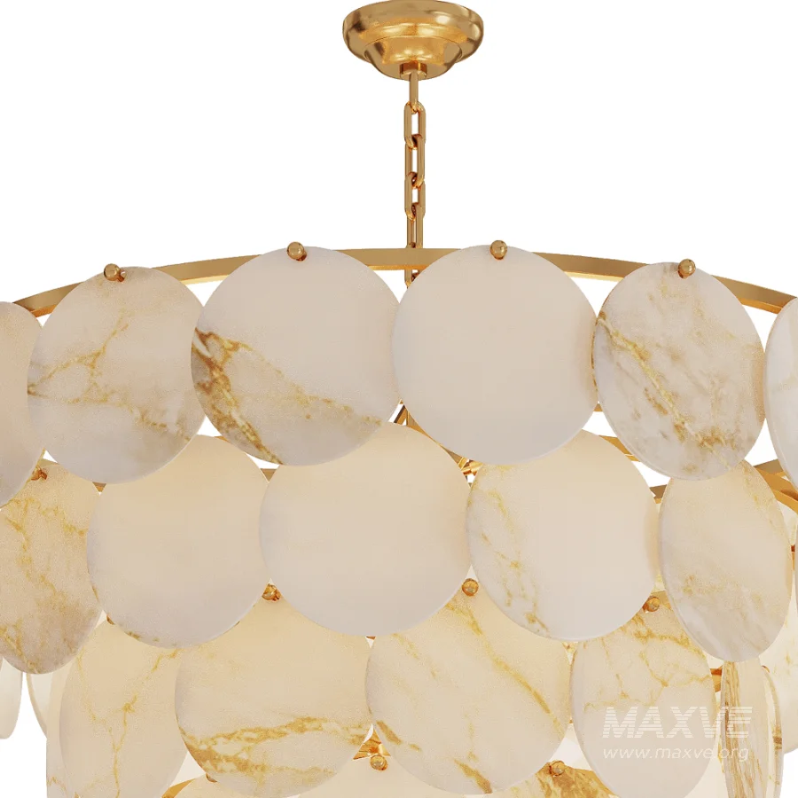 Modern Alabaster Chandelier - Image 3