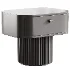 Cannele enamel nightstand with slats - Thumbnail 3