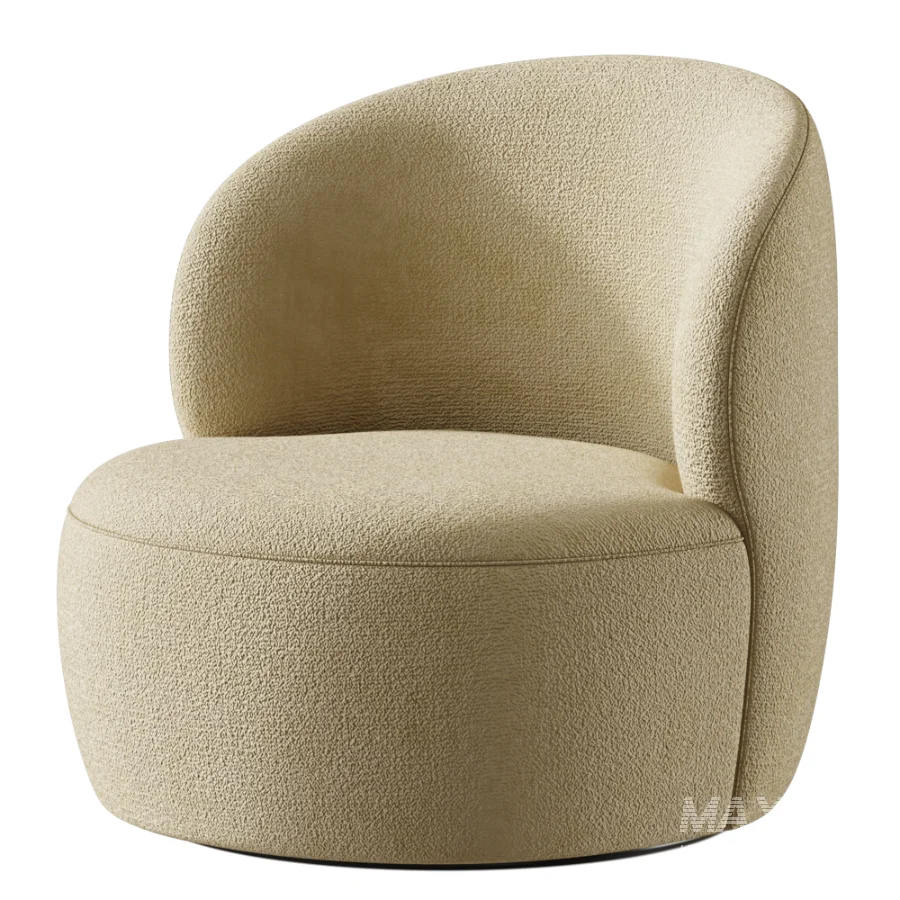 Upholstered Swivel Barrel Chair - Image 4