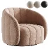 Upholstered Swivel Barrel Chair - Thumbnail 1