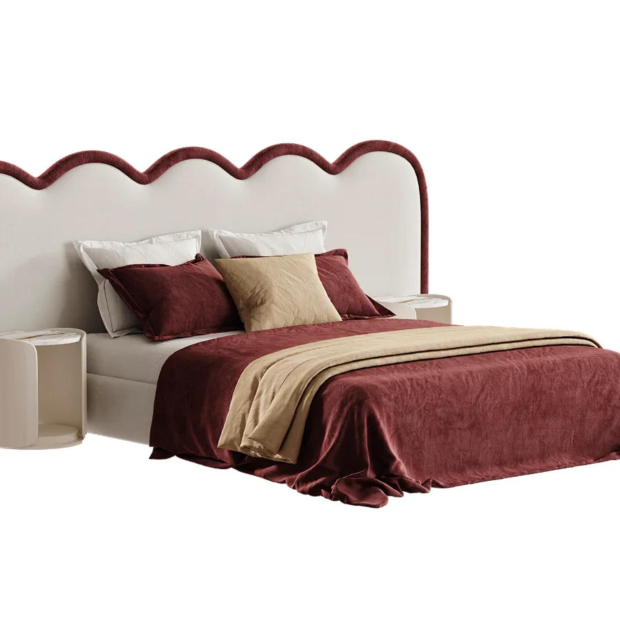 Modern Double Bed 017 - Image 4
