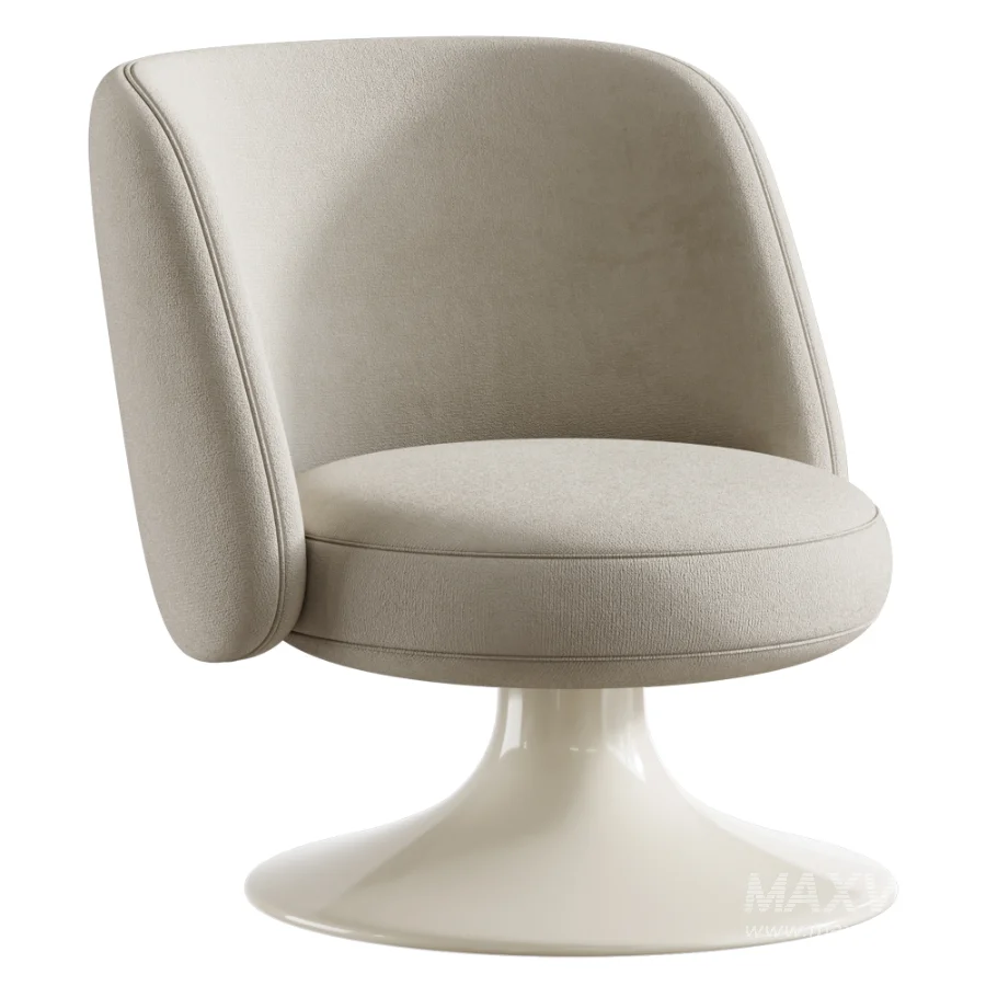 Armchair with 180 swivel movement with return - Image 3