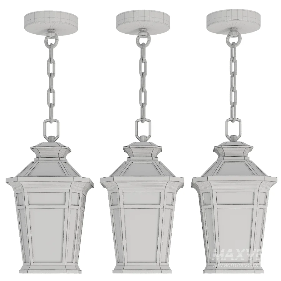 Black Outdoor Pendant Light - Image 7