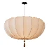 Traditional Japanese Round Iron Frame Fabric Shade Light Chandelier - Thumbnail 1