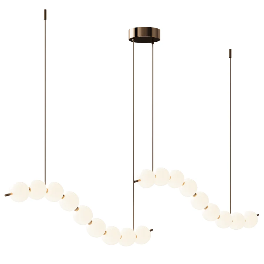 Creative Necklace String White Ball LED Pendant Lights - Image 1