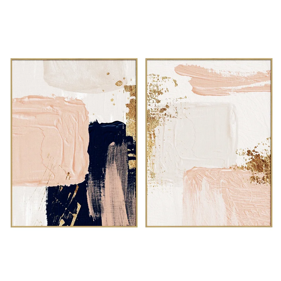 Brushstrokes and Rose Blocks Frame - Image 3