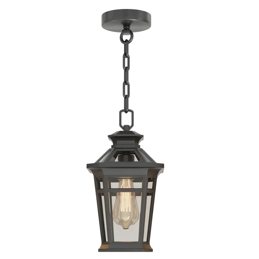 Black Outdoor Pendant Light - Image 8