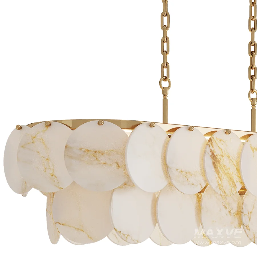 Alabaster Organic Linear Chandelier - Image 4