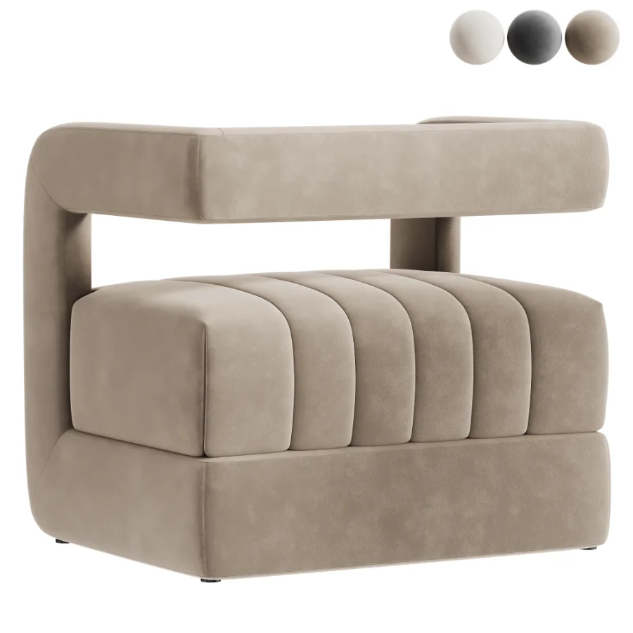 Modway Range Tufted Performance Velvet Accent Armchair - Image 3