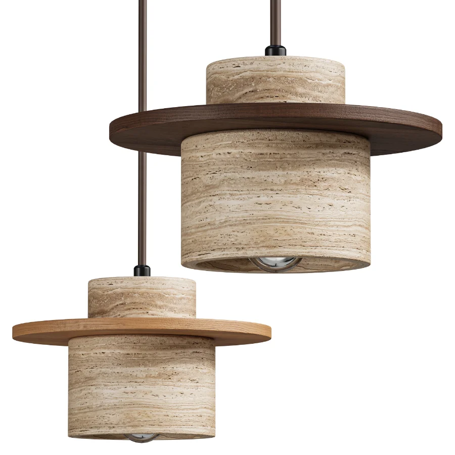 Kanso Natural Stone Japanese Wabi Sabi Pendant Lamp - Image 2