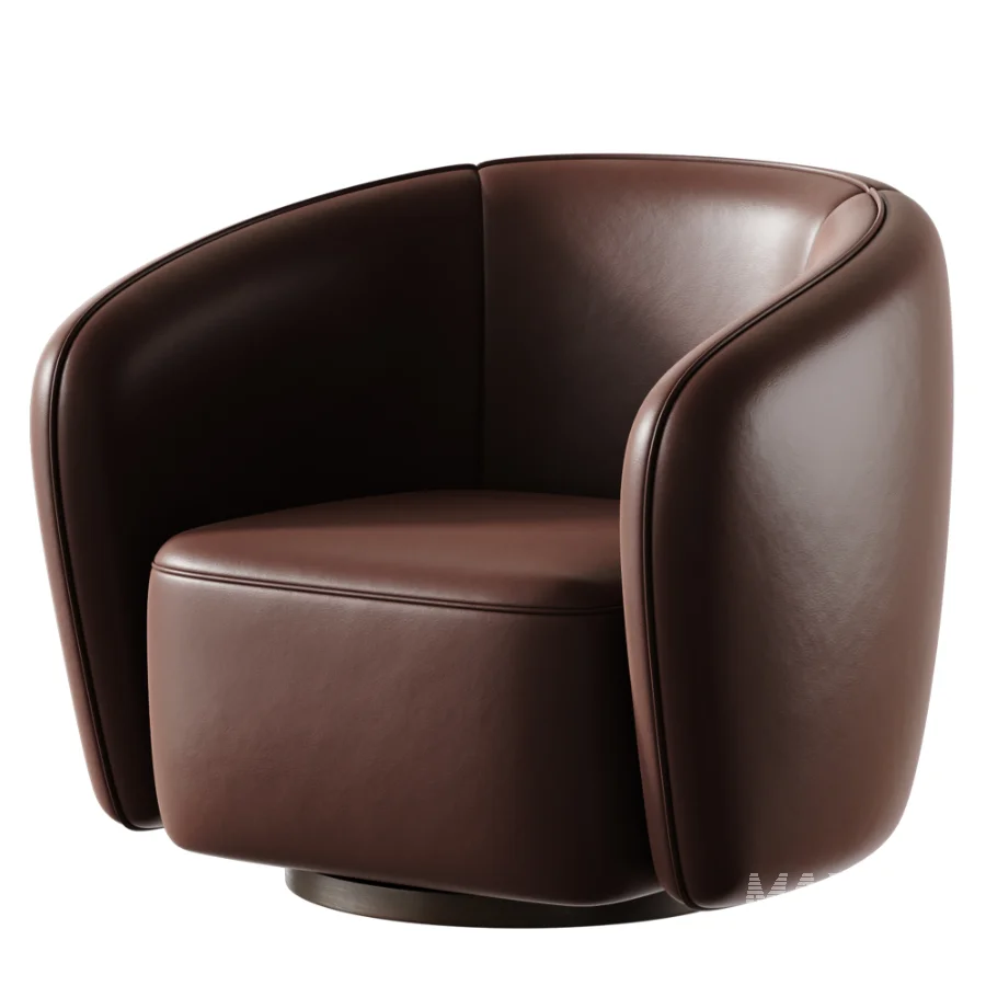 Modern Jacquard Swivel Barrel Accent Chair - Image 4