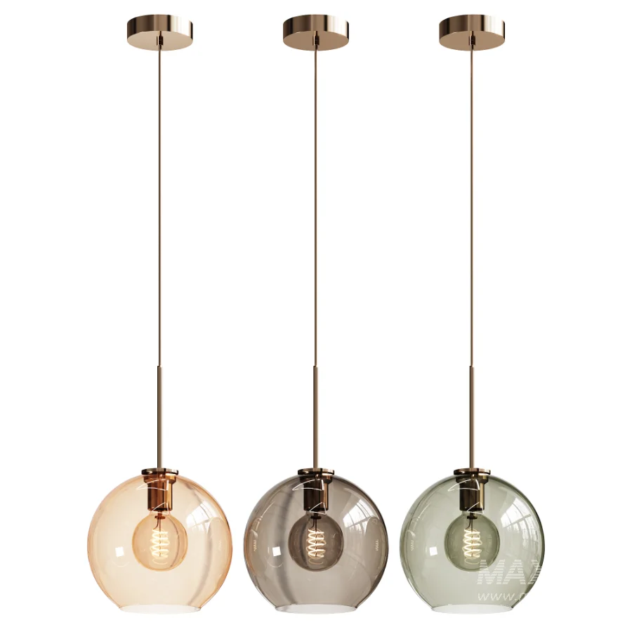 Modern Cognac Glass Pendant Light - Image 3