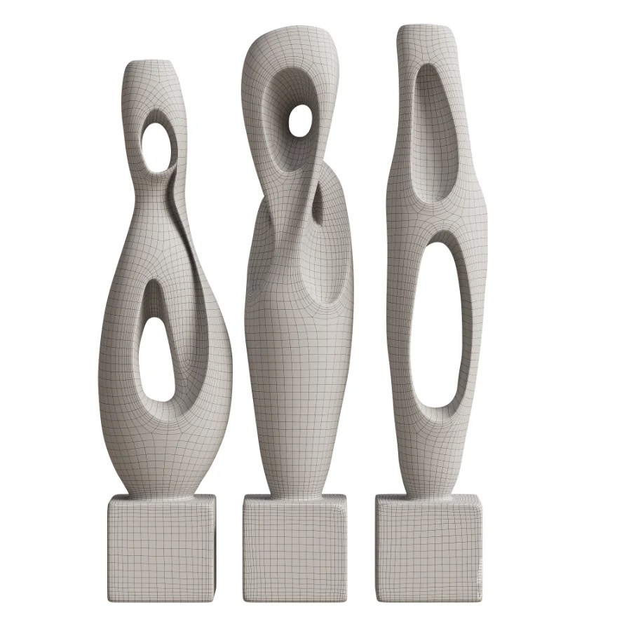 Floor Decor Set Minimalist Plaster Abstract - Image 3