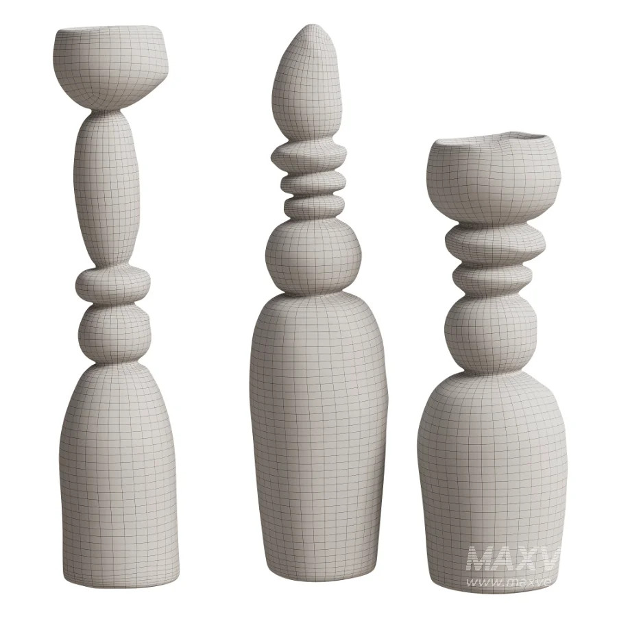 Floor Sculpture Set Vases - Image 5