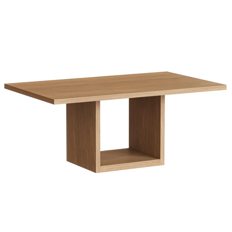 Marble and Wood Dining Table - Image 3