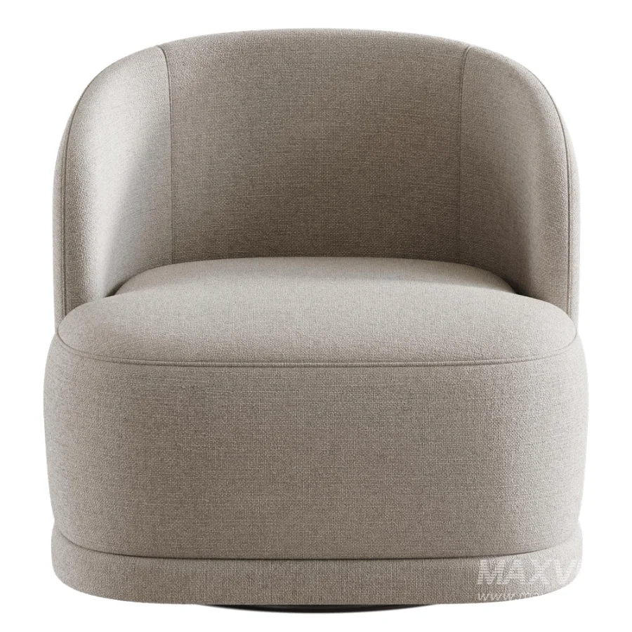 Stith Velvet Upholstered Swivel Barrel Chair - Image 2