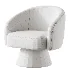 Lenn swivel armchair chenille taupe - Thumbnail 6
