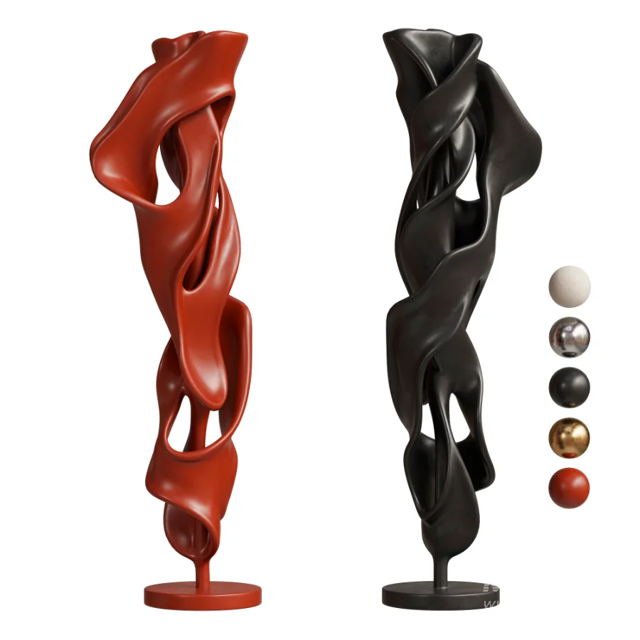 Organic Twisted Ribbon Floor Sculpture - Image 2