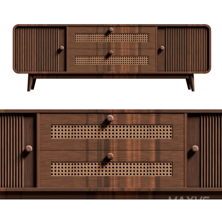 TV Stand with 2 Drawers - Image 4