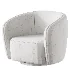 Modern Jacquard Swivel Barrel Accent Chair - Thumbnail 7