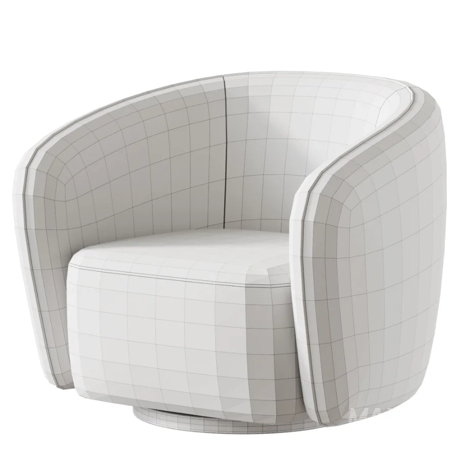 Modern Jacquard Swivel Barrel Accent Chair - Image 7
