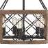 Imitation Wood Drum Chandelier - Thumbnail 3