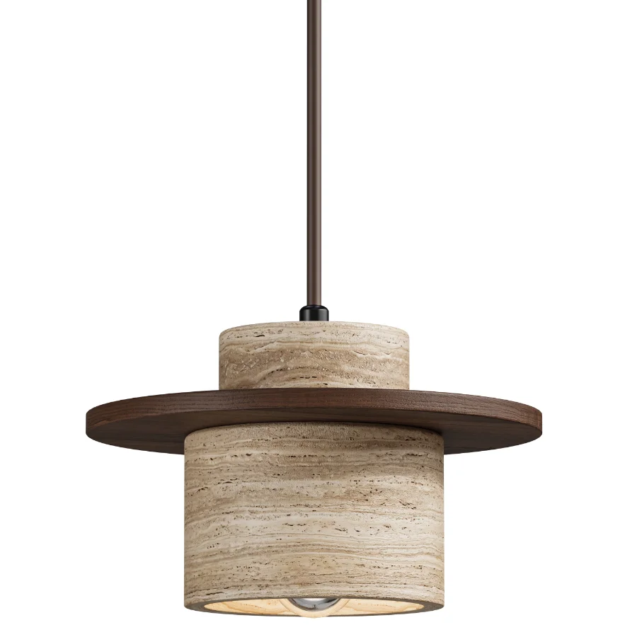 Kanso Natural Stone Japanese Wabi Sabi Pendant Lamp - Image 5