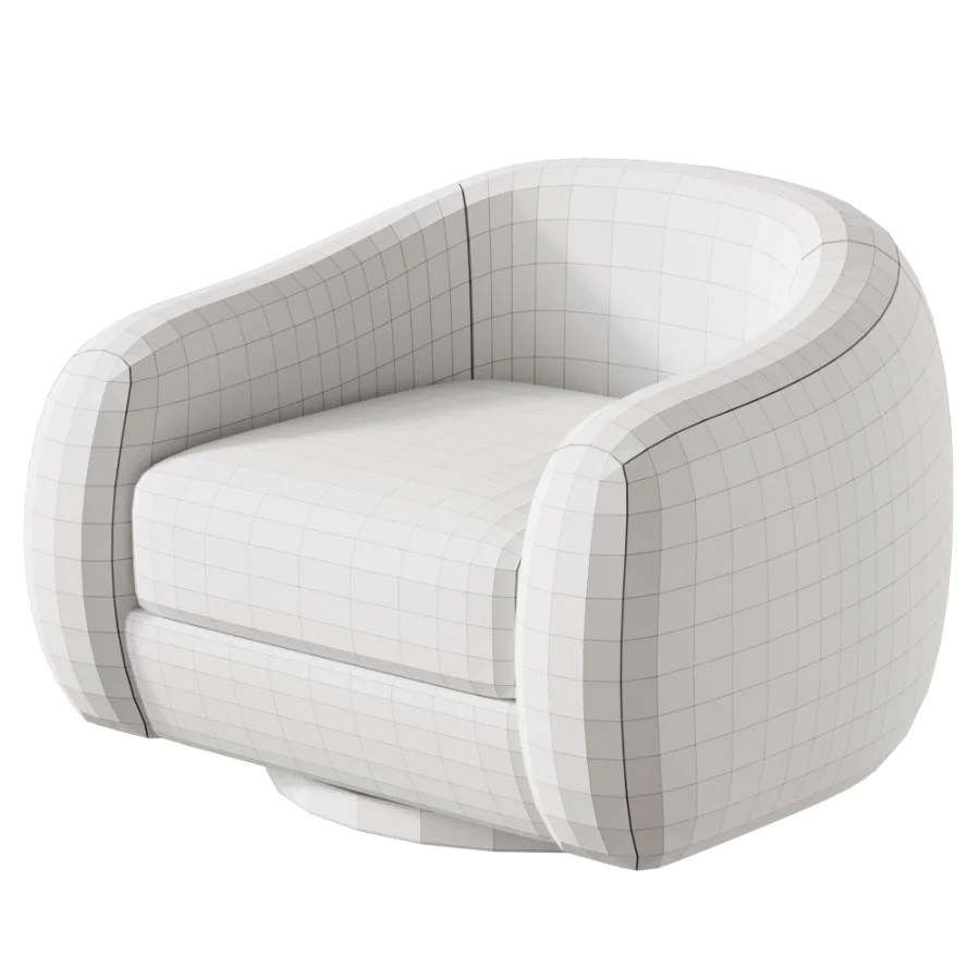 Laszlo Caramel Brown Leather Swivel Chair - Image 6