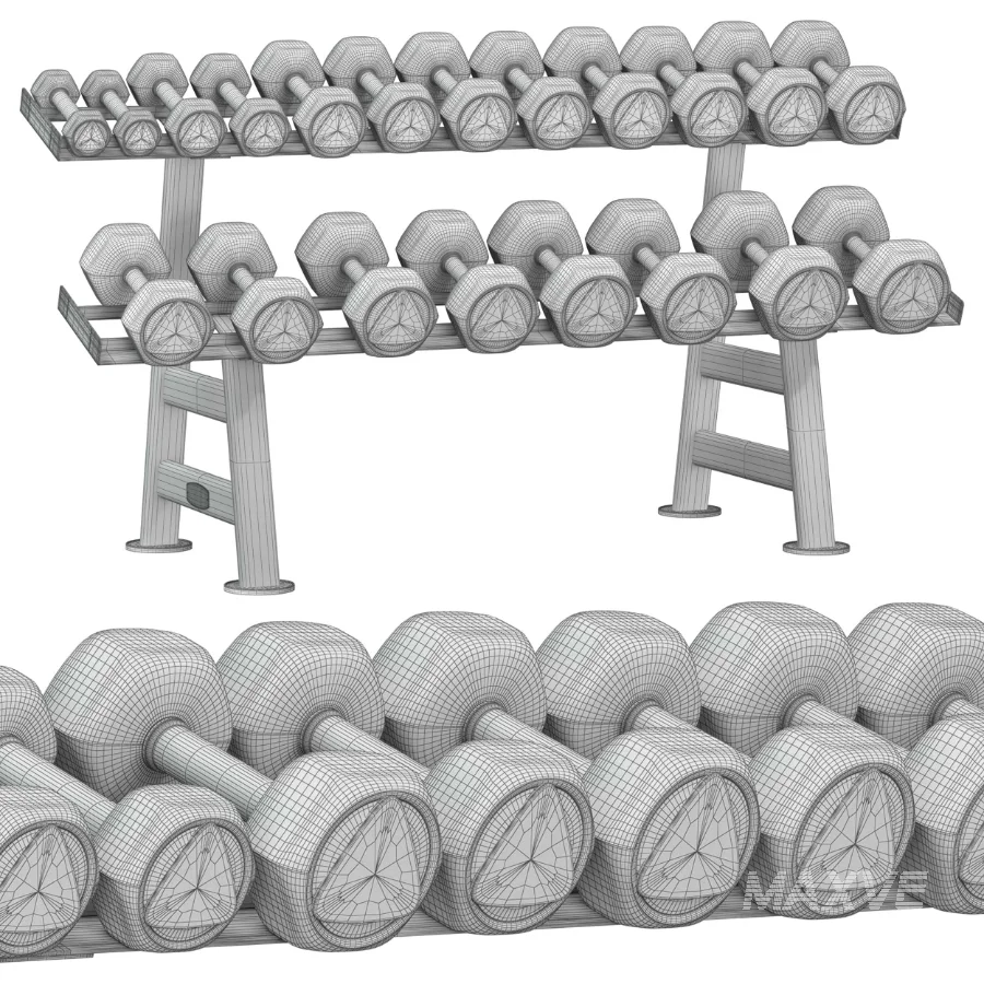 Hexagonal dumbbell rack - Image 7