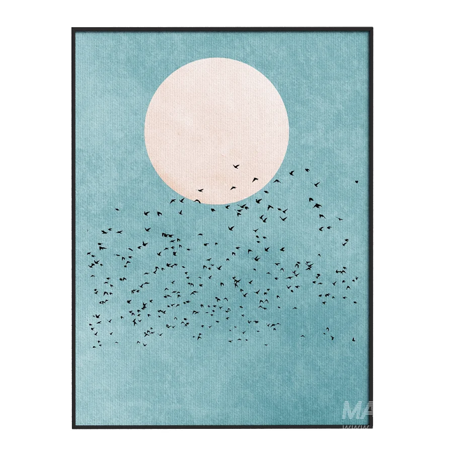 Boris Draschoff Kubistika Birds fly Away Print - Image 3